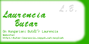 laurencia butar business card